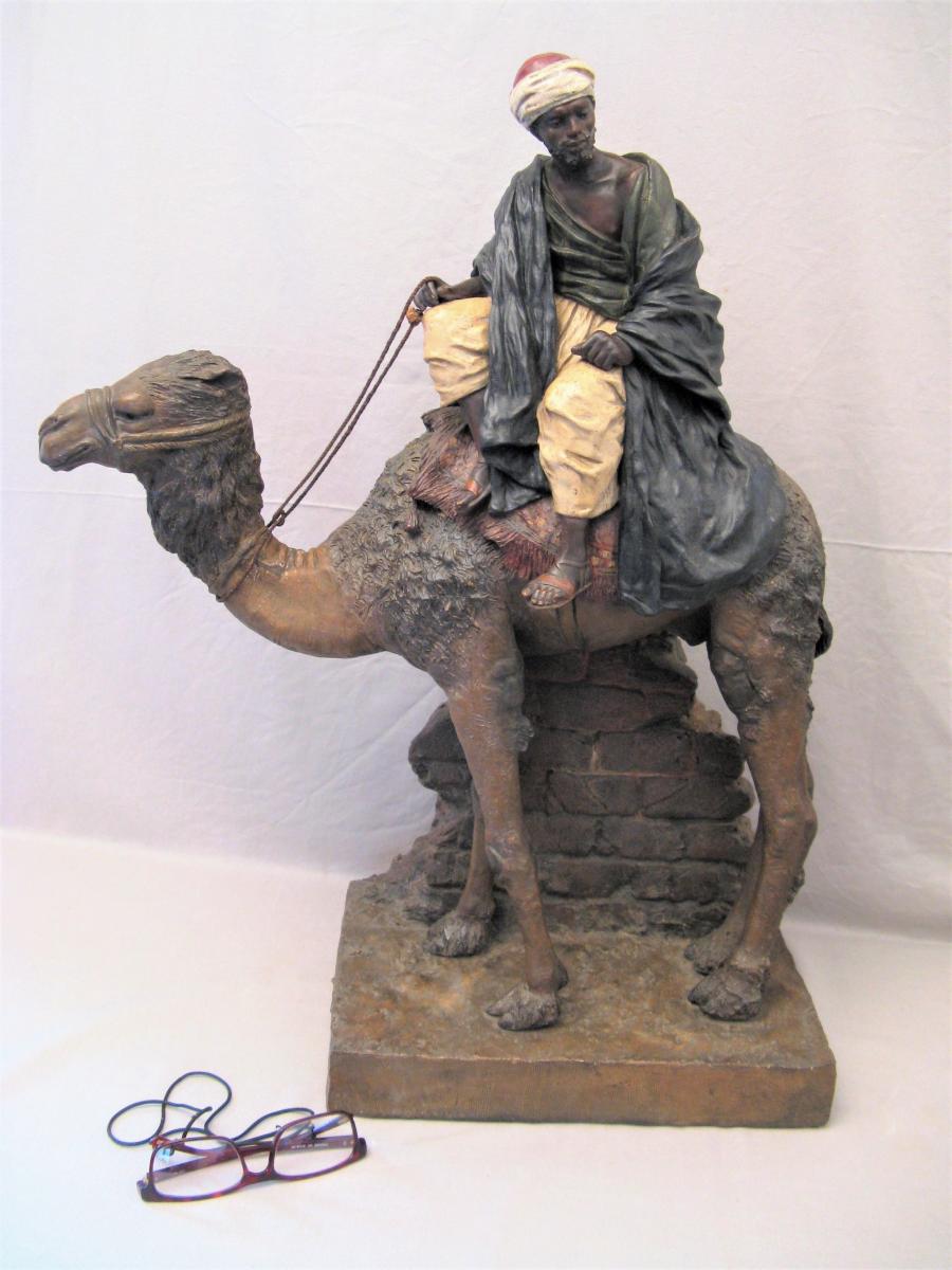 Large Polychrome Terracotta Orientalist Goldscheider