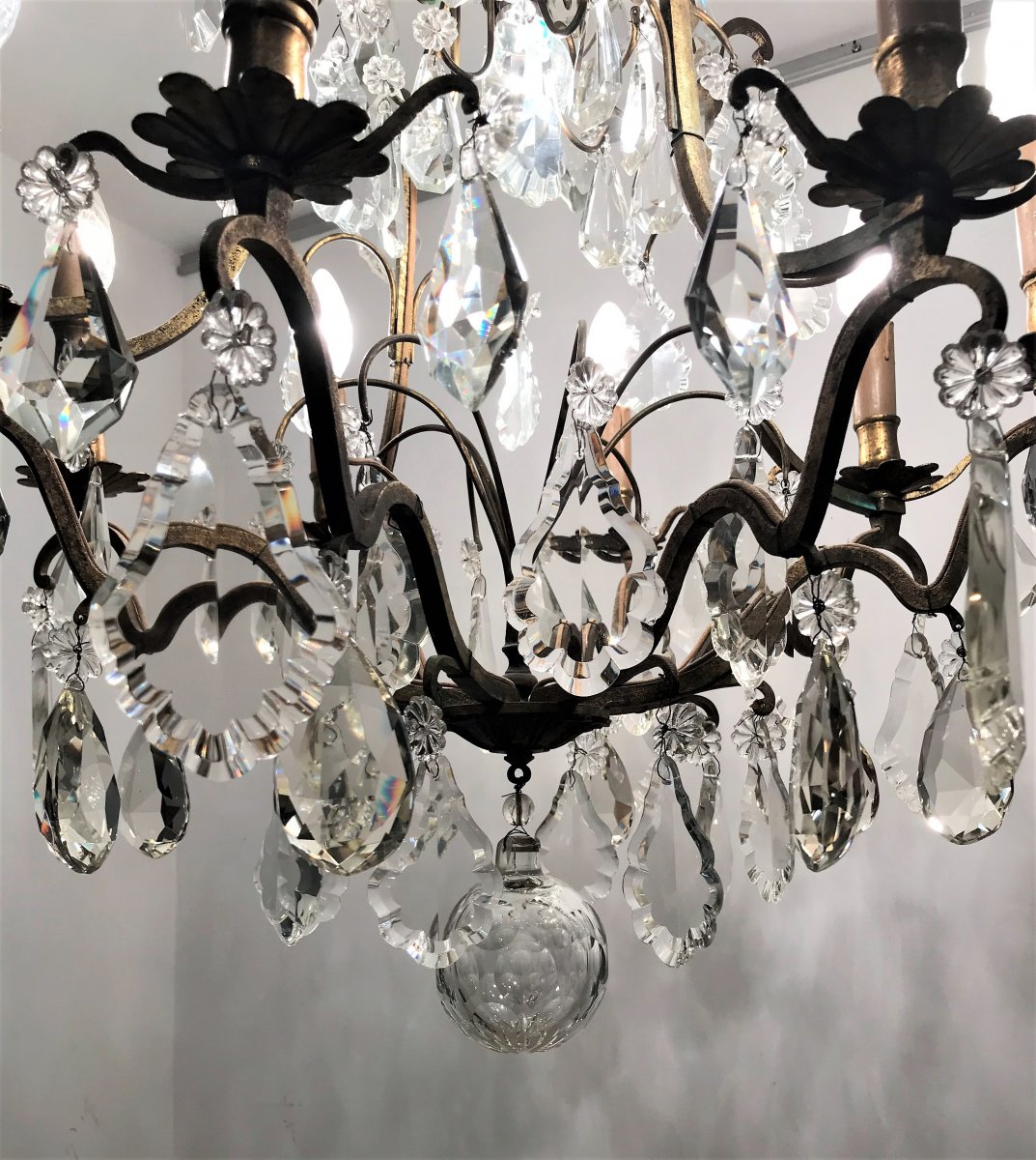 Louis XV Style Chandelier With 9 Lights, Late 19th Century-photo-2