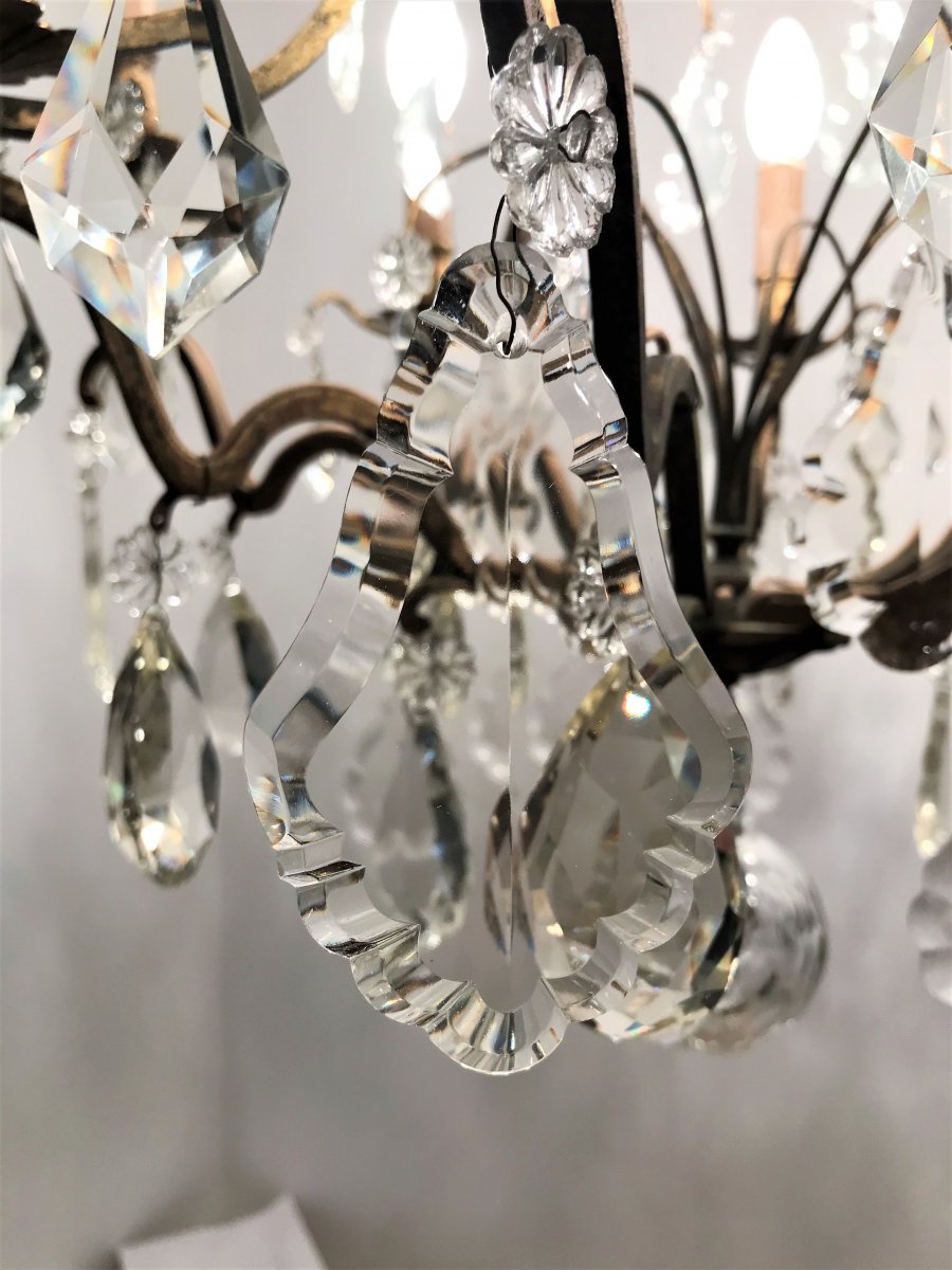 Louis XV Style Chandelier With 9 Lights, Late 19th Century-photo-3