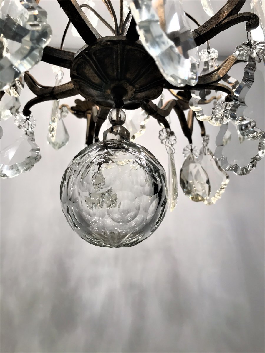 Louis XV Style Chandelier With 9 Lights, Late 19th Century-photo-6