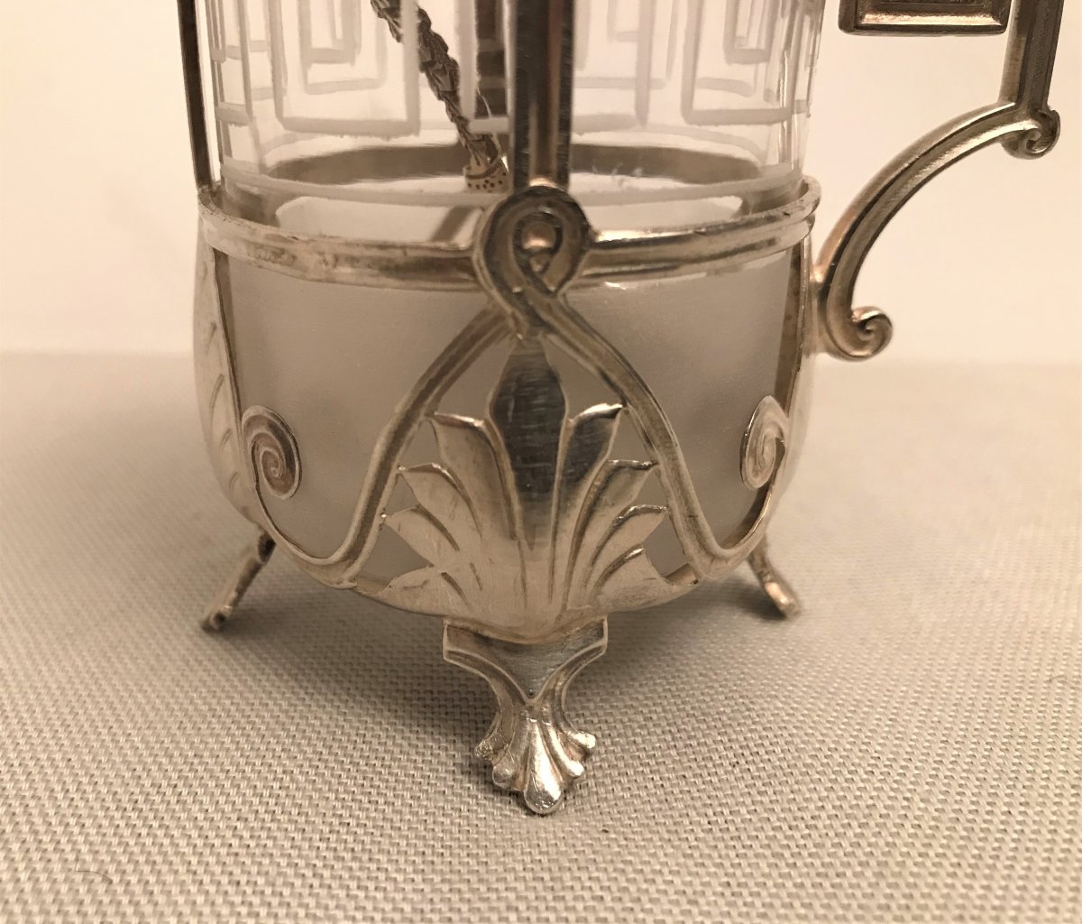 Paire de moutardiers en argent massif époque XIXème siècle-photo-3