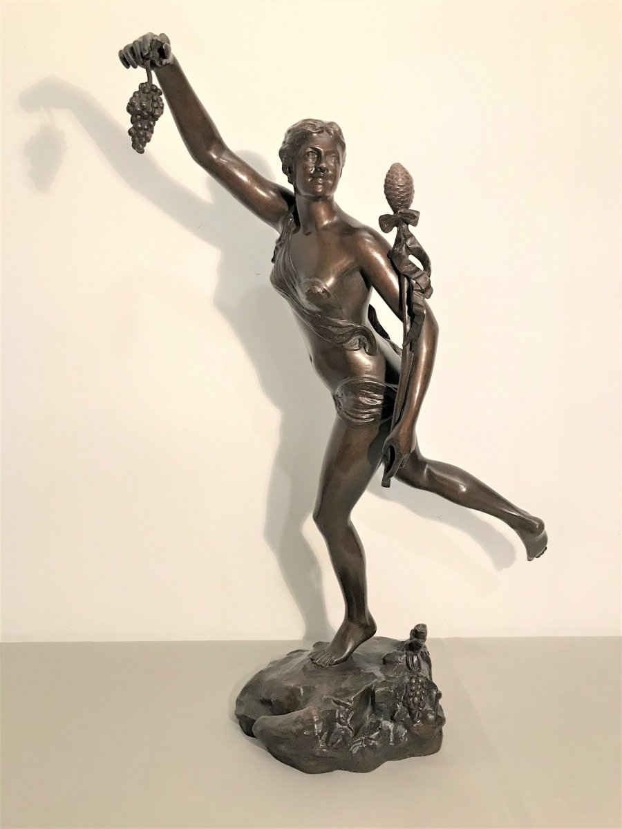 Female Bronze Allegory Of The Harvest Late 19th Early 20th Century Signed R.de Gontaut Biron-photo-2