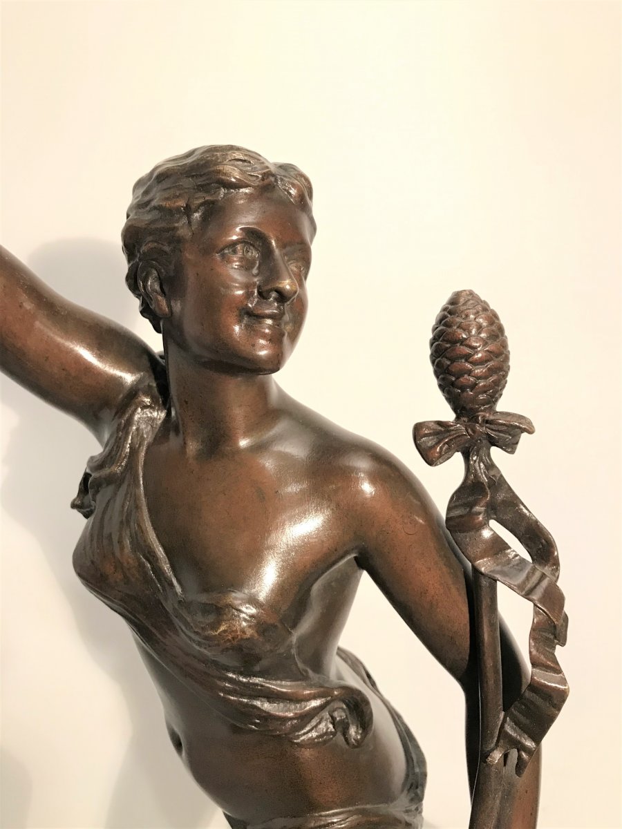 Female Bronze Allegory Of The Harvest Late 19th Early 20th Century Signed R.de Gontaut Biron-photo-2