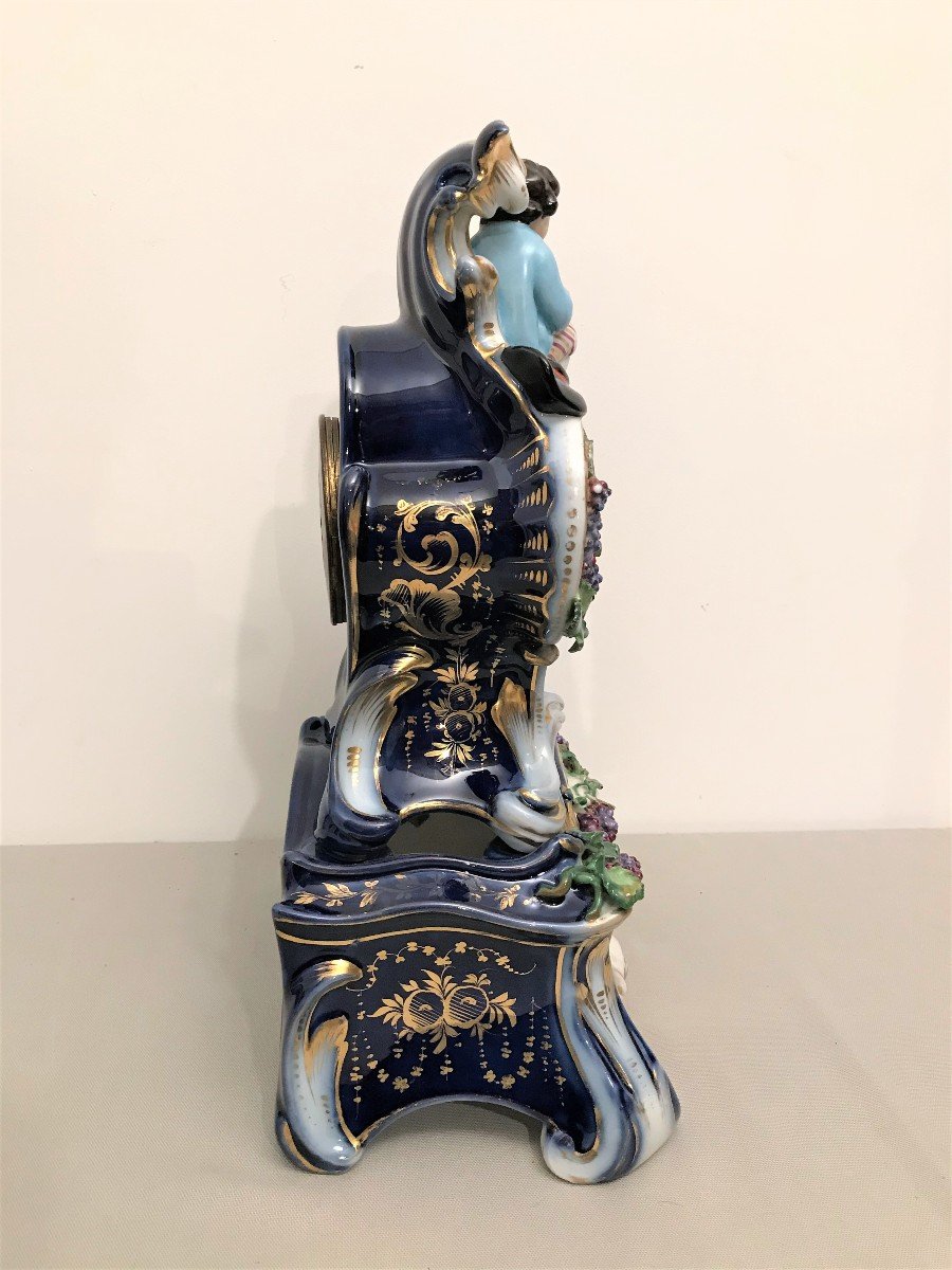 Jacob Petit Porcelain Clock XIXth Century-photo-3