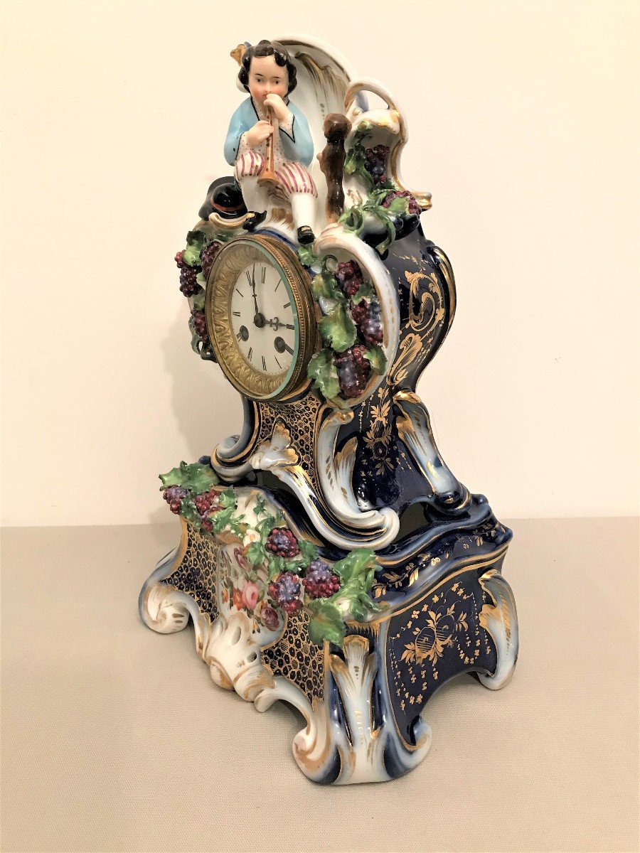 Jacob Petit Porcelain Clock XIXth Century-photo-4