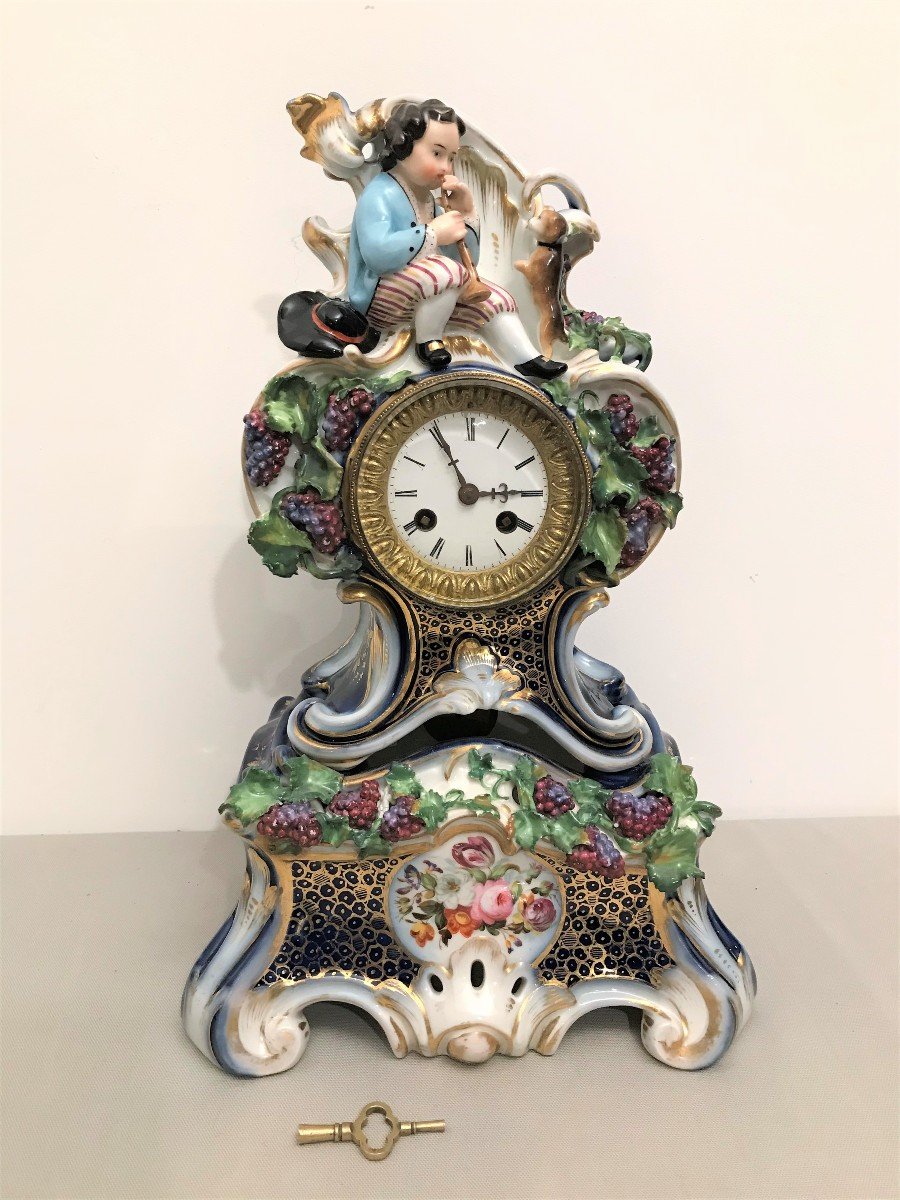 Jacob Petit Porcelain Clock XIXth Century