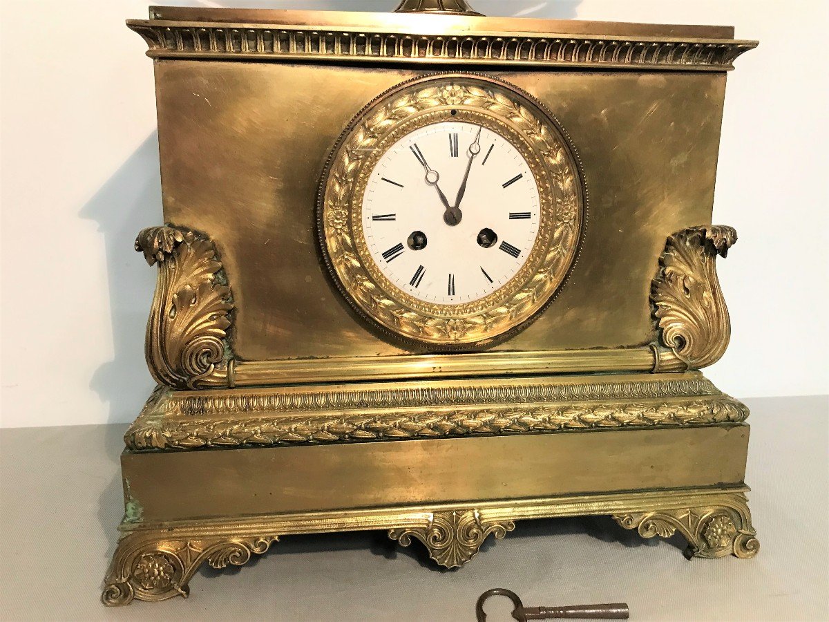 Gilt Bronze Clock, Restoration Period-photo-3