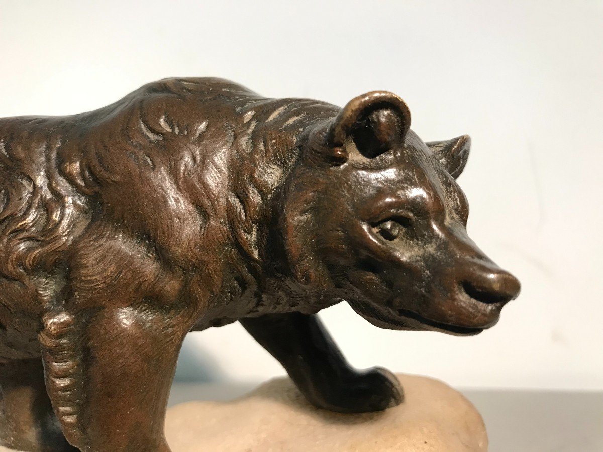 Bronze Bear Signed Chemin Joseph François XIXth Century-photo-2