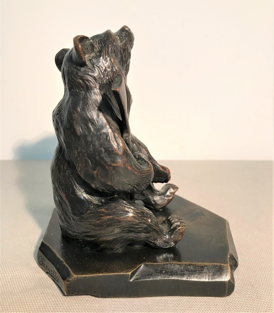 19th Century Bronze Bear With Rifle-photo-3