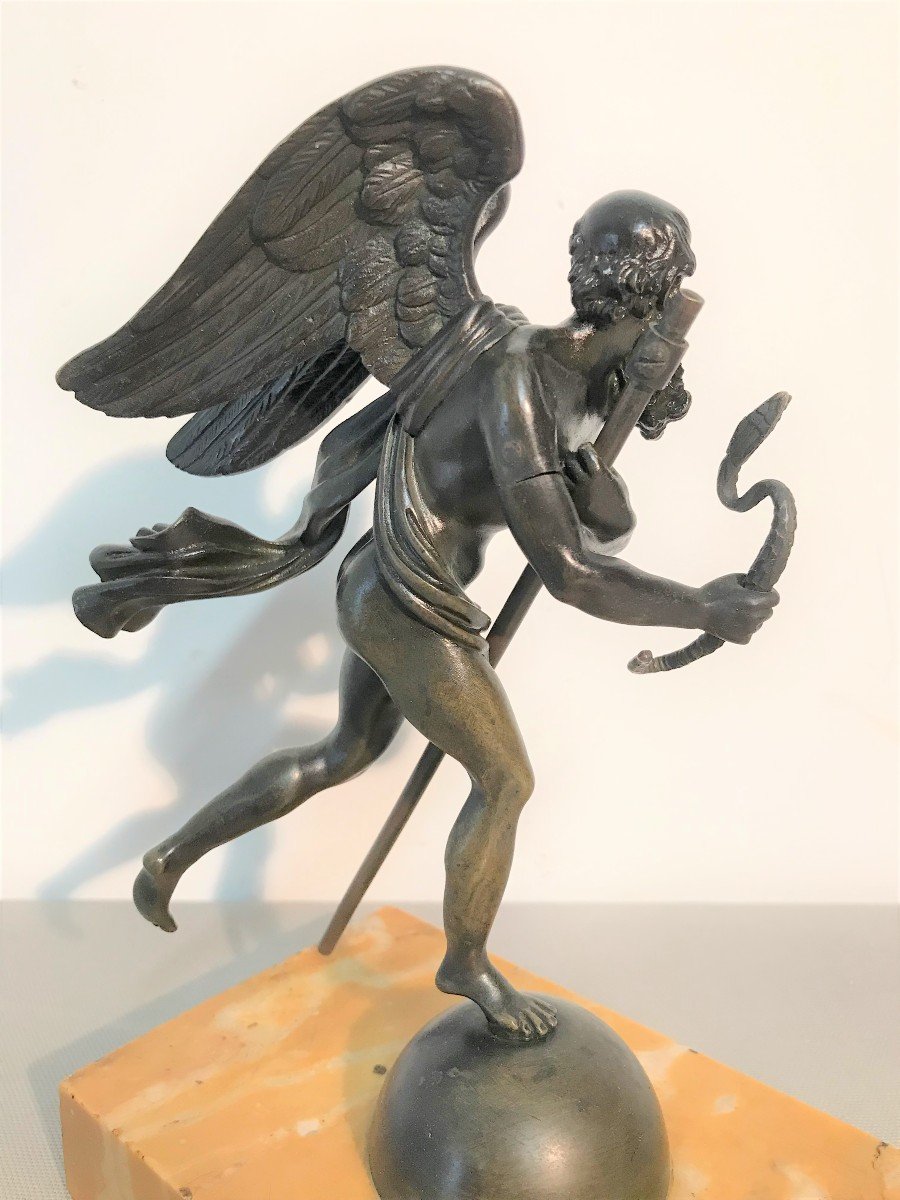 Bronze Chronos The Flight Of Time The Scythe And The Snake Empire Period-photo-1