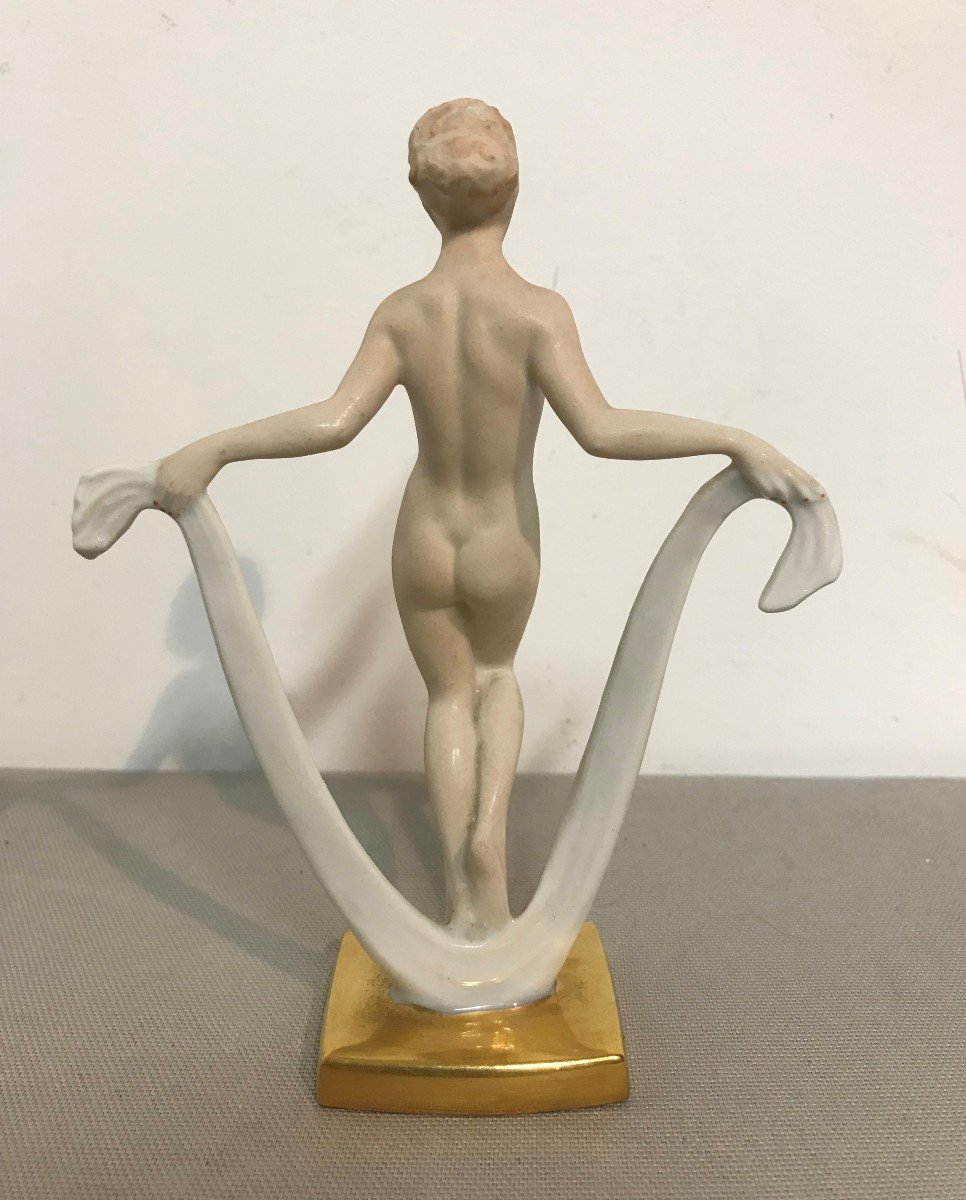 Limoges Porcelain Bathing Figurine 1940-1950-photo-1