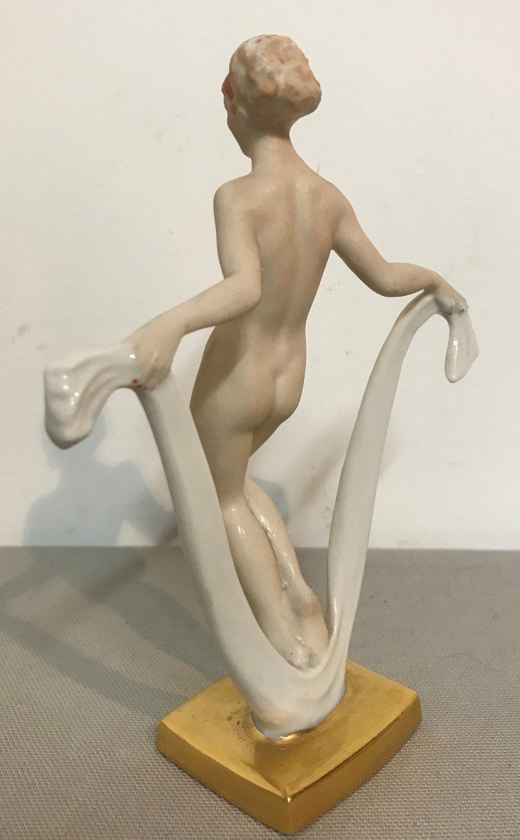 Limoges Porcelain Bathing Figurine 1940-1950-photo-2