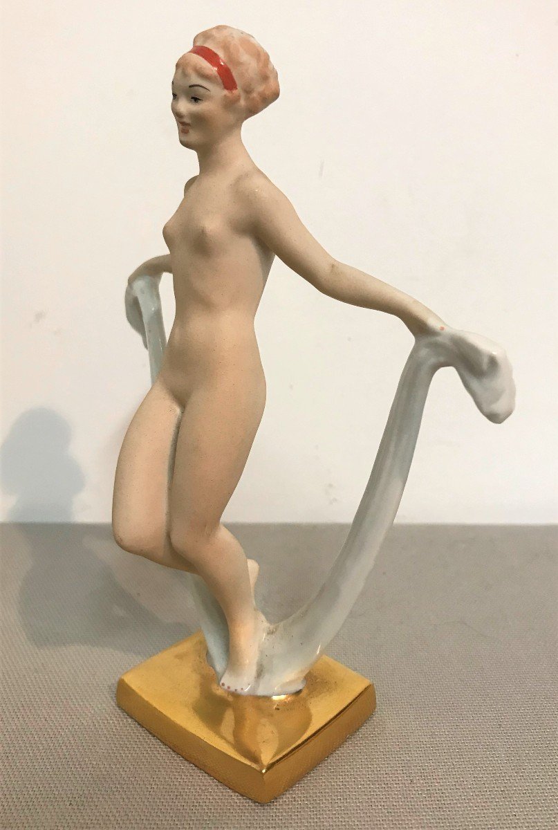 Limoges Porcelain Bathing Figurine 1940-1950-photo-4