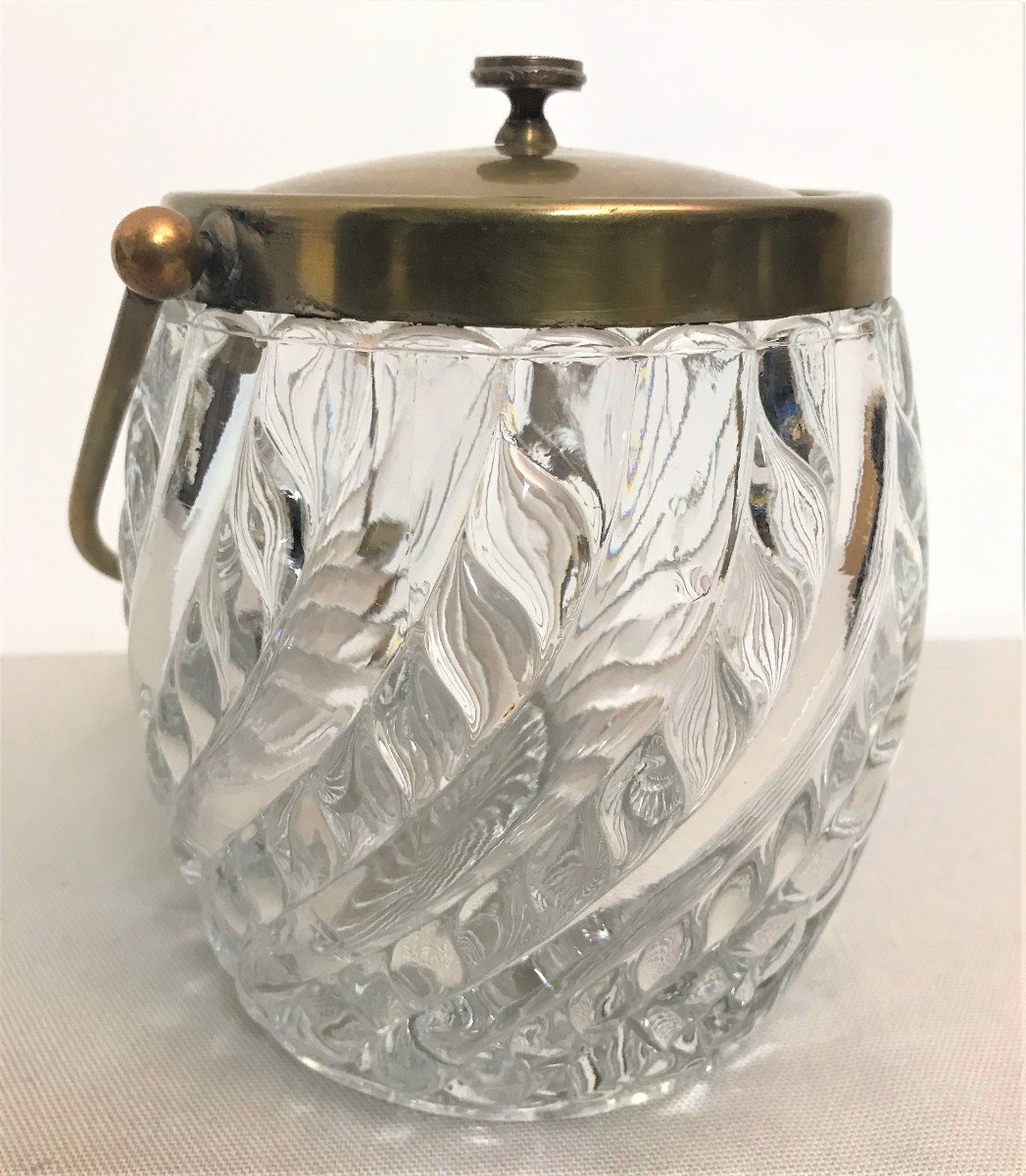 Saint Louis Crystal Biscuit Bucket From The 20th Century-photo-2