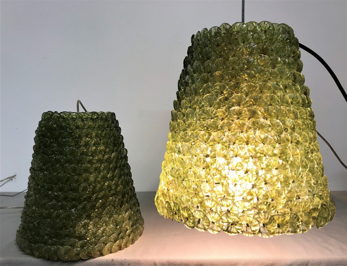 Pair Of Murano Chandeliers Design 1970-photo-2