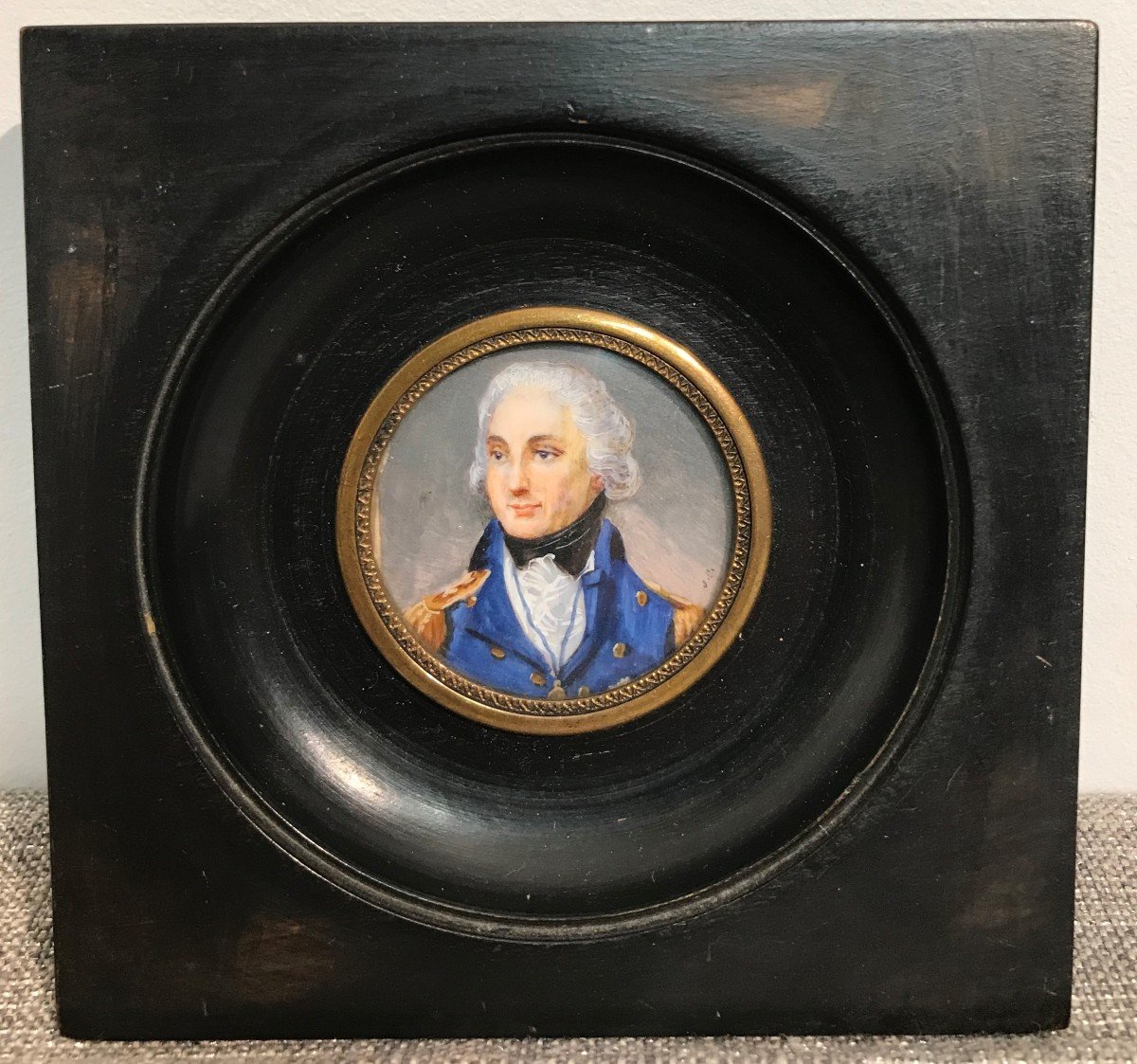 Miniature sur ivoire portrait militaire Horatio Nelson  époque Empire