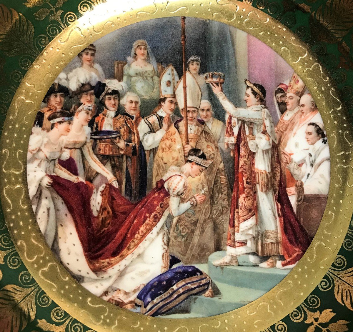 Porcelain Cup Coronation Of Josephine By Napoleon 20th Century-photo-3