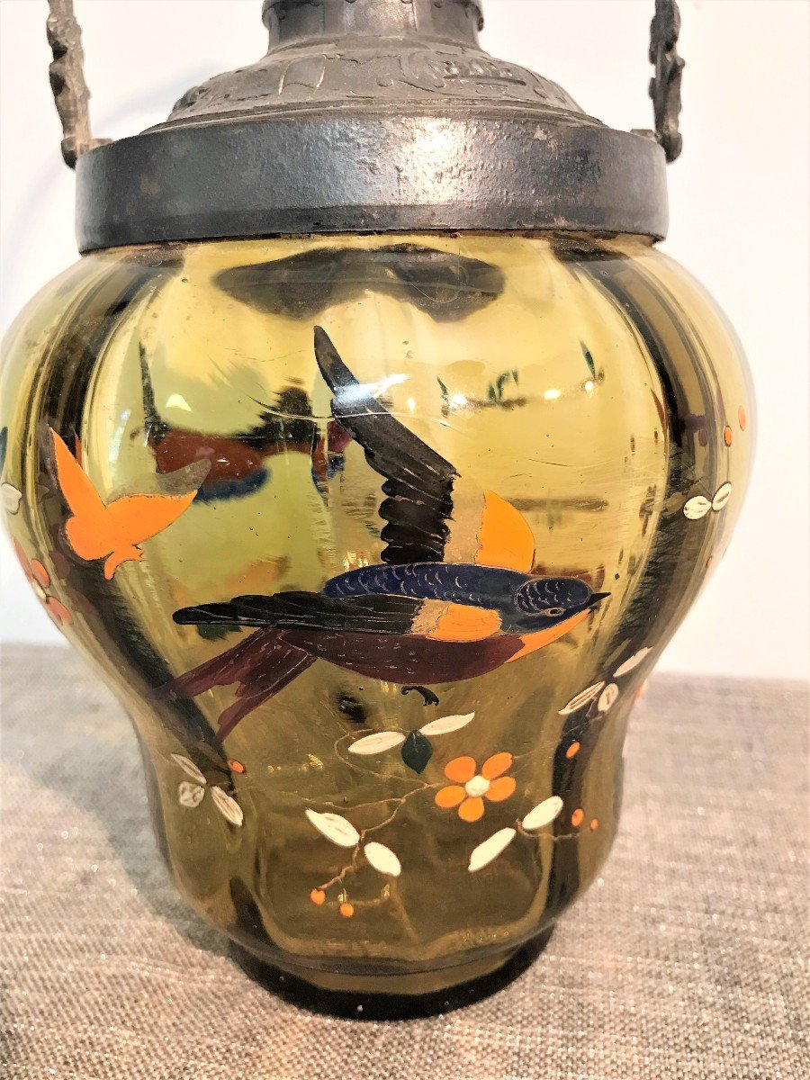 Early 20th Century Glass Cookie Bucket-photo-2
