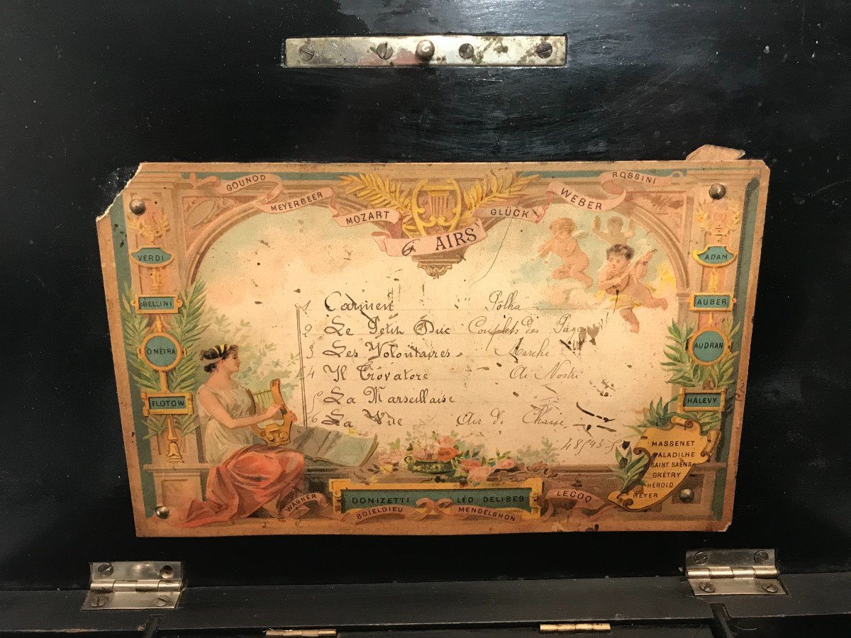 19th Century Six Tunes Music Box-photo-3