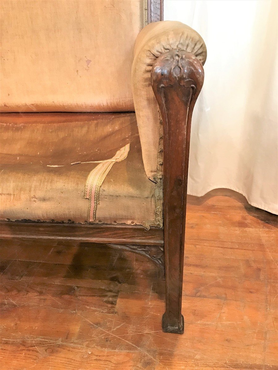 Banquette époque Art Nouveau estampillée Krieger-photo-3