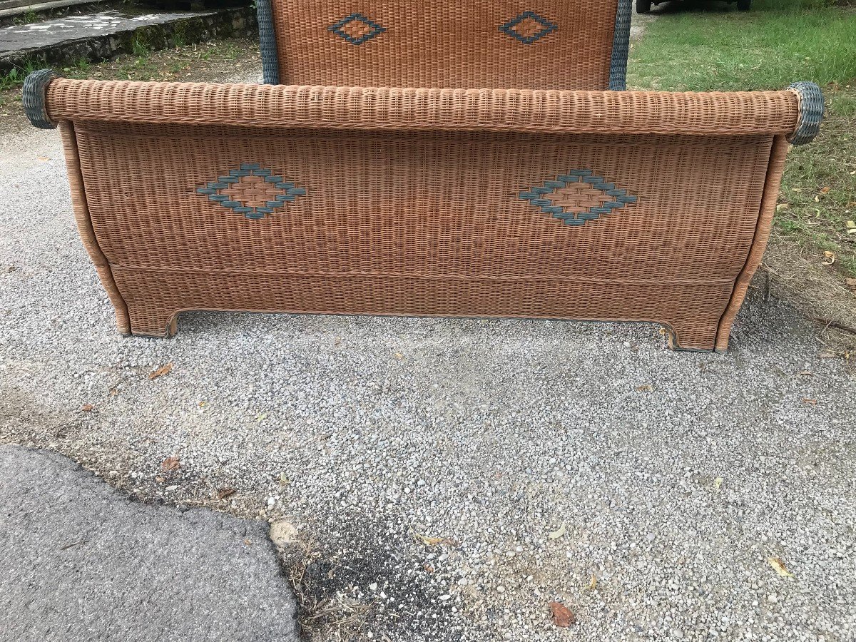 Large Rattan Bed 180 X 200 1930s-photo-3