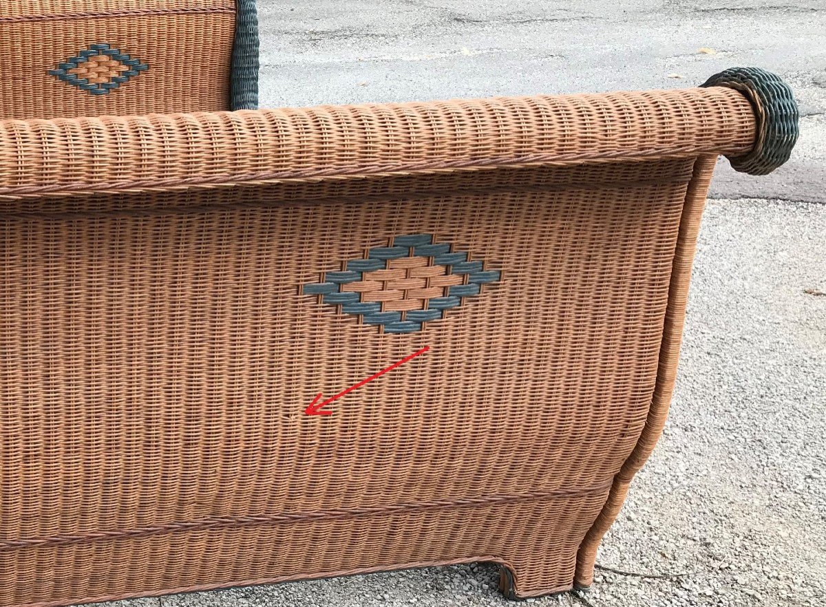 Large Rattan Bed 180 X 200 1930s-photo-5