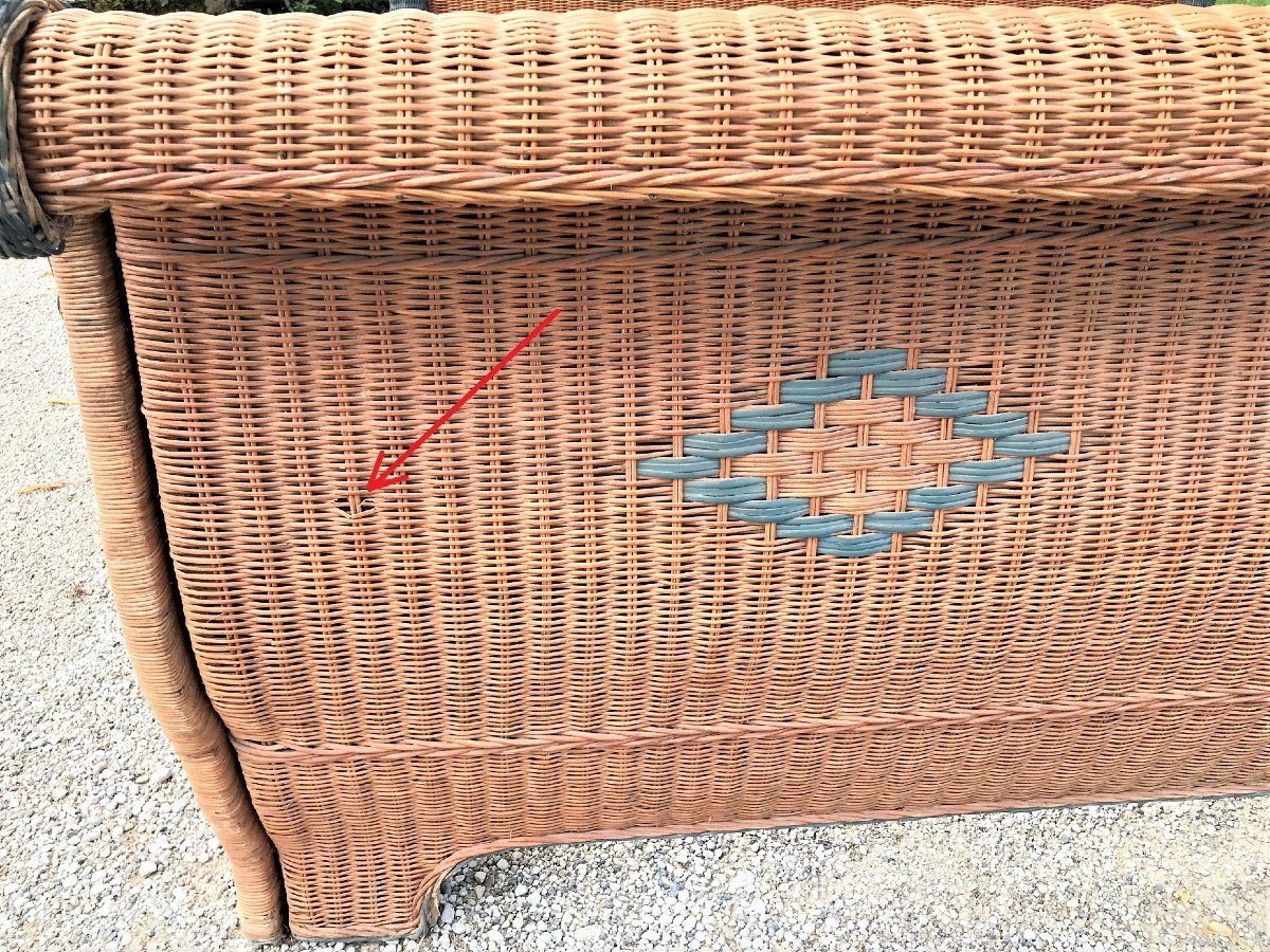 Large Rattan Bed 180 X 200 1930s-photo-7