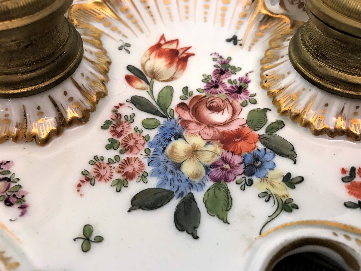 Double Inkwell In Meissen Porcelain, 19th Century-photo-4