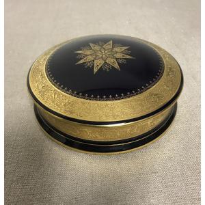 Bonbonnière porcelaine de Limoges incrustation d'or