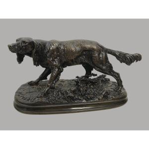 Sculpture bronze chien par Pierre-Jules Mène