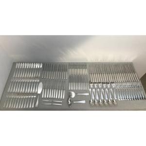 Art Deco Silver-white Metal Cutlery Set