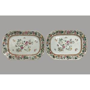 Pair Of Plates From The Compagnie Des Indes, 18th Century