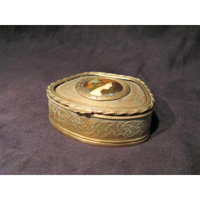 Miniature Jewelry Box On Porcelain XIX Century