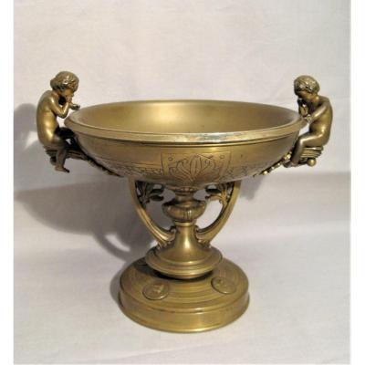 Bronze Cup With Love Period Late XIX Th Century