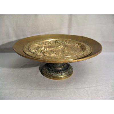 Coupe en bronze signée Charles Perron " Moïse sauvé des eaux " fin XIX début XX ème siècle