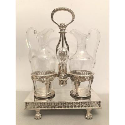 Vinegar Cruet In Sterling Silver, Empire Period