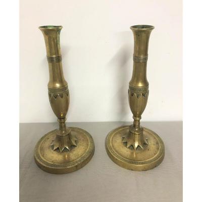 Pair Of Directoire Period Candlesticks