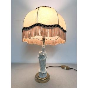 Chinese Porcelain Character Articulated Lamp