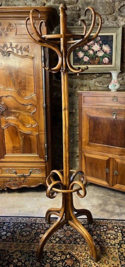 Coat Rack, Thonet Parrot, 8 Branches, Early 20th Century 