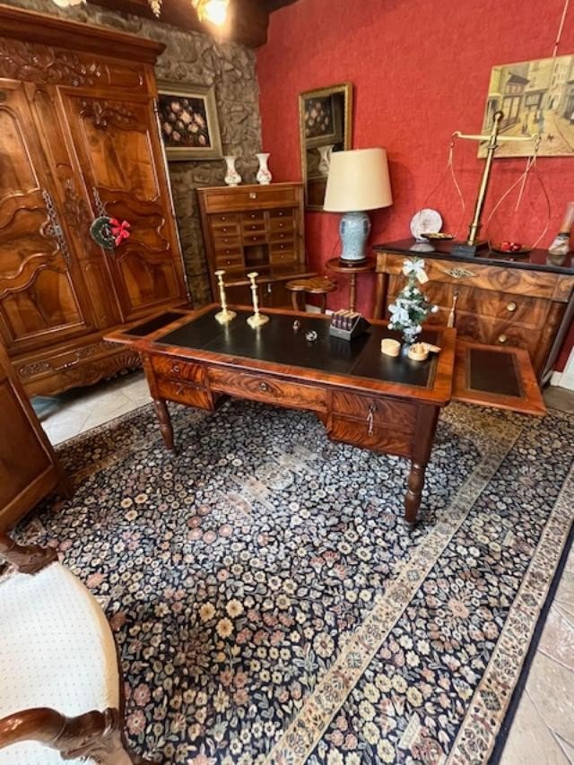 Bureau Plat Empire, Restauration, Pieds Jacob-photo-4