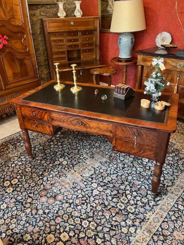 Bureau Plat Empire, Restauration, Pieds Jacob