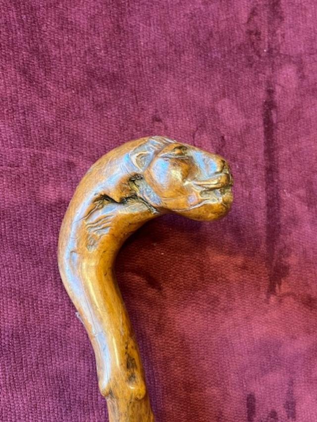 Lion Head Folk Art Cane-photo-2