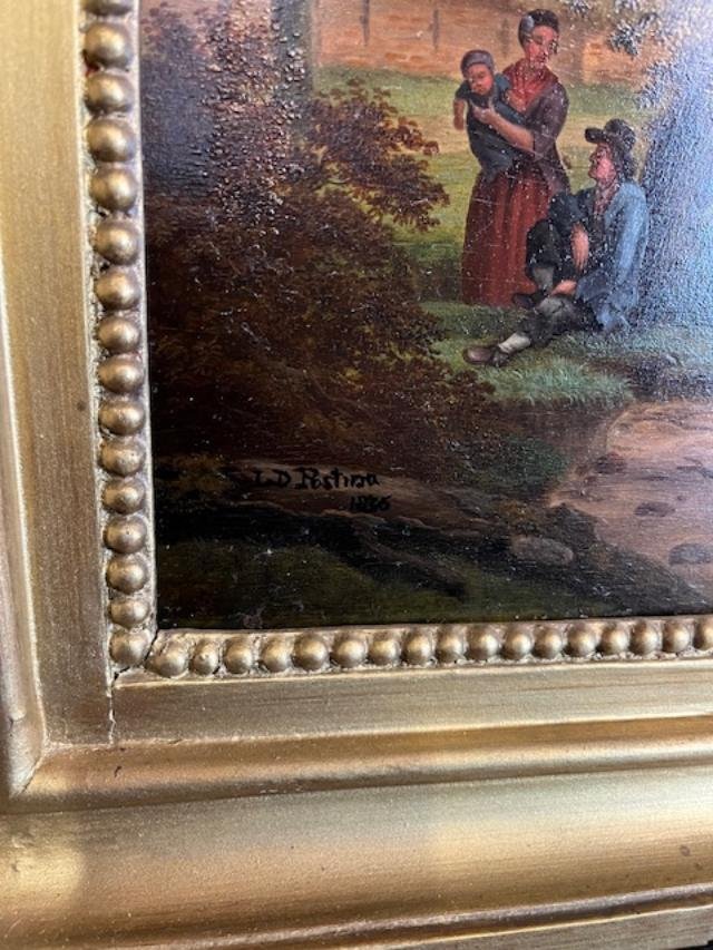 Huile Sur Panneau XIXéme-photo-2