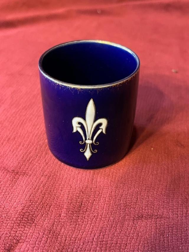 Nécessaire de fumeur en faïence de Lunéville émaillée-photo-4