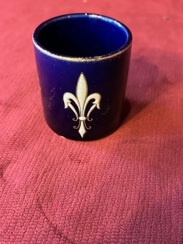 Nécessaire de fumeur en faïence de Lunéville émaillée-photo-4