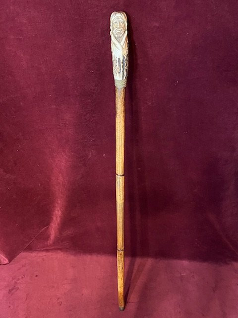 Canne pommeau visage de Berbère-photo-2