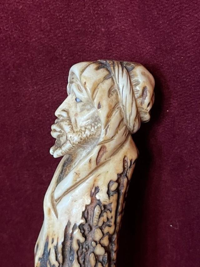 Canne pommeau visage de Berbère-photo-2