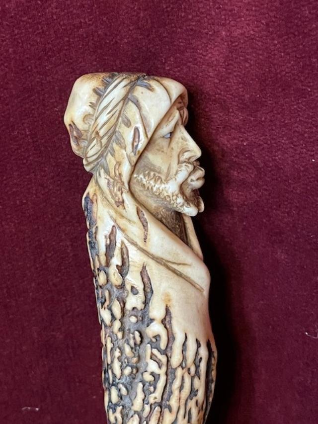 Antique Walking Stick With A Berber Head-photo-3