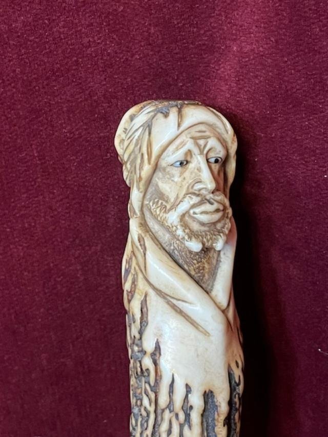 Antique Walking Stick With A Berber Head-photo-4