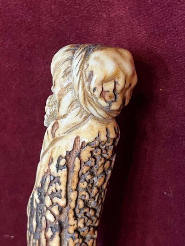 Antique Walking Stick With A Berber Head-photo-4